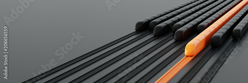 Fotomural High speed rail transport concept, original 3d rendering