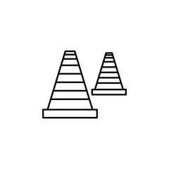 Poster - road cones outline icon. Element of construction icon for mobile concept and web apps. Thin line road cones outline icon can be used for web and mobile