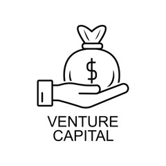 Poster - venture capital outline icon. Element of finance icon for mobile concept and web apps. Thin line venture capital outline icon can be used for web and mobile. Premium icon