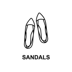 Poster - sandals icon. Element of summer clothes for mobile concept and web apps. Detailed sandals icon can be used for web and mobile. Premium icon