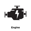 © vectorstockcompany - Engine icon vector sign and symbol isolated on white background, Engine logo concept