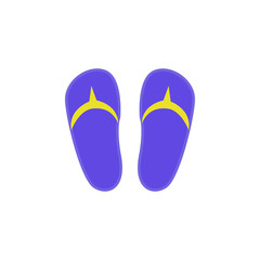 Poster - slippers flat icon. Element of beach holidays colored icon for mobile concept and web apps. Detailed slippers flat icon can be used for web and mobile. Premium icon