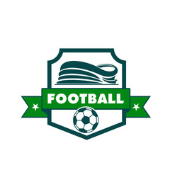 Sticker - Soccer or football arena vector icon