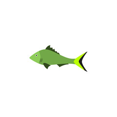 Poster - a fish flat icon. Element of beach holidays colored icon for mobile concept and web apps. Detailed a fish flat icon can be used for web and mobile. Premium icon