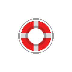 Poster - Lifebuoy flat icon. Element of beach holidays colored icon for mobile concept and web apps. Detailed Lifebuoy flat icon can be used for web and mobile. Premium icon