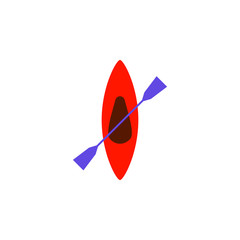 Aufkleber - kayak flat icon. Element of beach holidays colored icon for mobile concept and web apps. Detailed kayak flat icon can be used for web and mobile. Premium icon