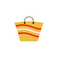 Poster - Beach bag flat icon. Element of beach holidays colored icon for mobile concept and web apps. Detailed Beach bag flat icon can be used for web and mobile. Premium icon