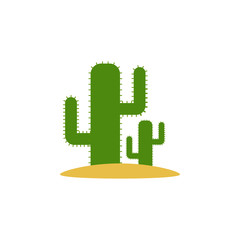 Poster - cacti flat icon. Element of beach holidays colored icon for mobile concept and web apps. Detailed cacti flat icon can be used for web and mobile. Premium icon