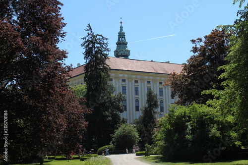 Archbishop garden and Kroměříž castle, Moravia, Czech republic Poster