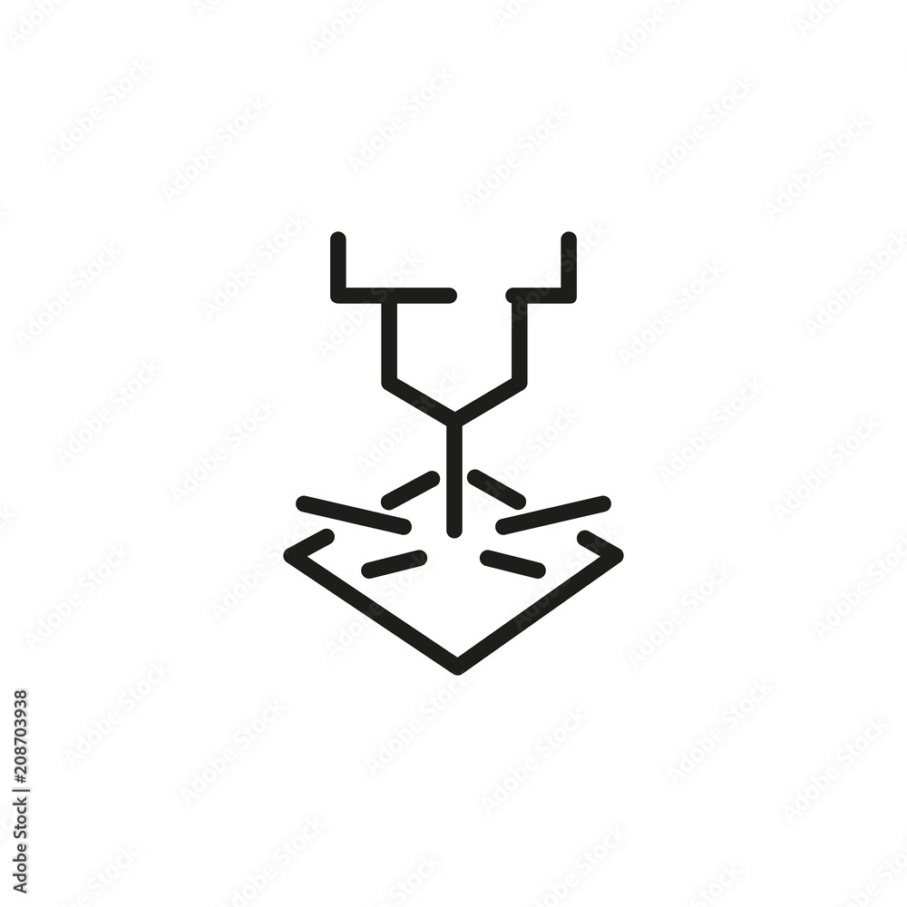 Image vectorielle Stock Laser cutting line icon. Cutter, machine, plasma,  metal. Industry concept. Can be used for topics like equipment,  engineering, manufacturing. | Adobe Stock