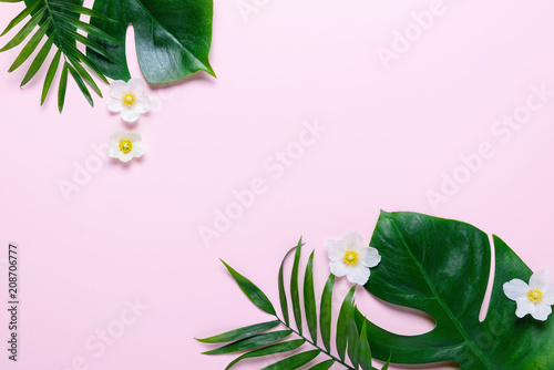 rama-tropikalnych-lisci-monstera-i-dloni