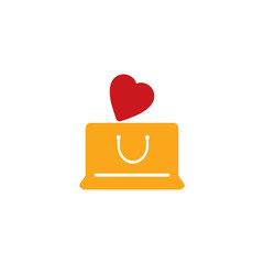 Sticker - Love Shop Logo Icon Design