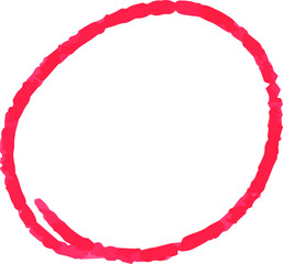 Red Pencil stroke Circle 2