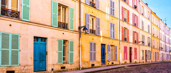 Wall Mural - colorful old building in paris, france