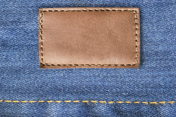 blank leather label