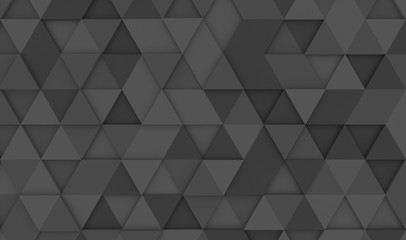 Poster - Grey triangle tiles texture, seamless pattern background. 3d illustration
