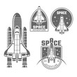 Space shuttle design elements and badges