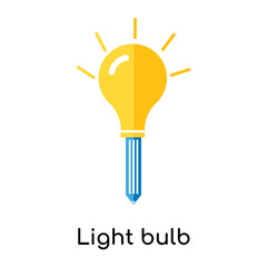 Poster - Light bulb icon vector sign and symbol isolated on white background, Light bulb logo concept