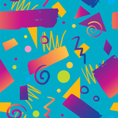 Color seamless pattern background 90s gradient style