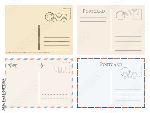 Fotografía Vintage paper postal cards