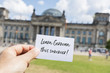 text learn german this summer, in berlin, germany.