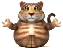 Fun Cat - 3D Illustration