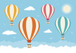 Cartoon Vector Hot Air Balloons