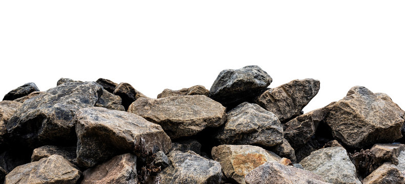 big rock isolated on white. this has clipping path.