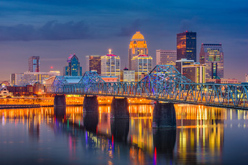Fototapete - Louisville, Kentucky, USA Skyline