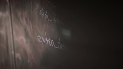 Aufkleber - Abtsract blockchain sketch on chalkboard wall background. Stock. Cryptocurrency concept. Words on blackboard: Bitcoin, cryptocurrency, electronic virtual money, blockchain, network, invest, future -