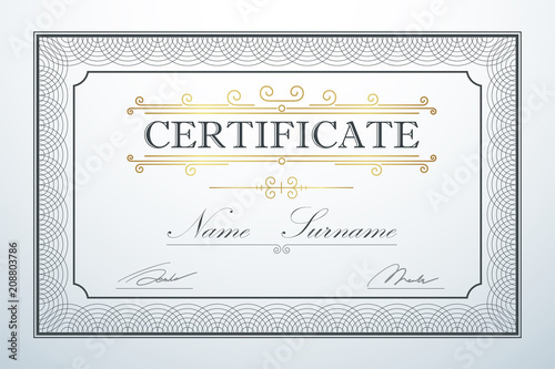 Certificate card frame template guide design. Retro vintage luxury for text. ...