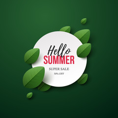 Wall Mural - Summer sale background. Vector illustration.