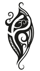 Wall Mural - Abstract composition of the ornaments in the style of the Maori