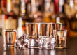 © Q77photo - Traditional pure vodka in glasses on a black background, chilled drink