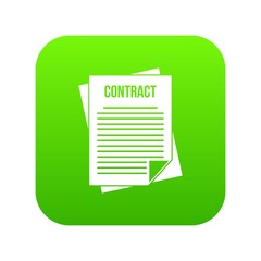Poster - Contract icon digital green for any design isolated on white vector illustration