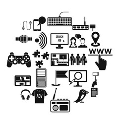 Poster - Access icons set. Simple set of 25 access vector icons for web isolated on white background