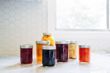 Home Canning: Jars On A Countertop