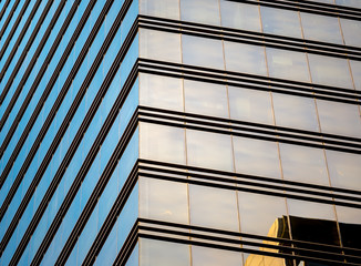 windows of commercial building in Hong Kong with B&W color 