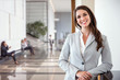 Successful female business corporate leader representative portrait at office workspace