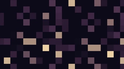 Poster - Broadcast Twinkling Cubic Hi-Tech Triangles and squares. Random Changing Geometrical Graphics Shapes Colored Figures Motion Animation. Abstract background of 8-bit minimalism triangles and squares