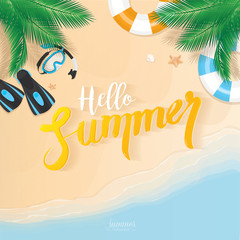 Colorful summer holiday illustration background