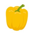 Vector illustration icon of a yellow pepper