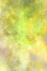 Aufkleber - floral ornamental structure with filigrane pattern mandala on abstract background.