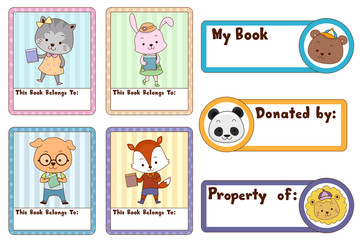 Sticker - Animal Book Plates Designs Illustration