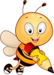 Mascot Spelling Bee Write Illustration