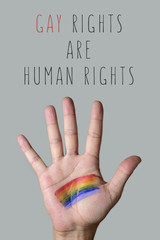 Sticker - text gay rights are human rights