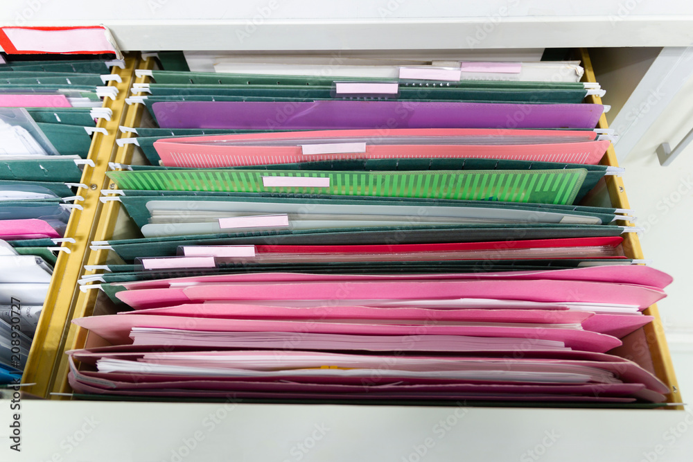 Files For Filing Papers Files document of hanging file folders in a drawer in a whole pile of ...