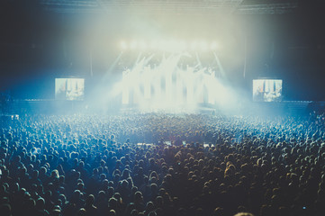 Canvas Print - People on a concert in a big concert hall