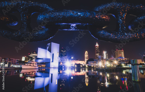 Plakat Cleveland at Night