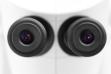 Aufkleber - Microscope binocular eyepiece close-up